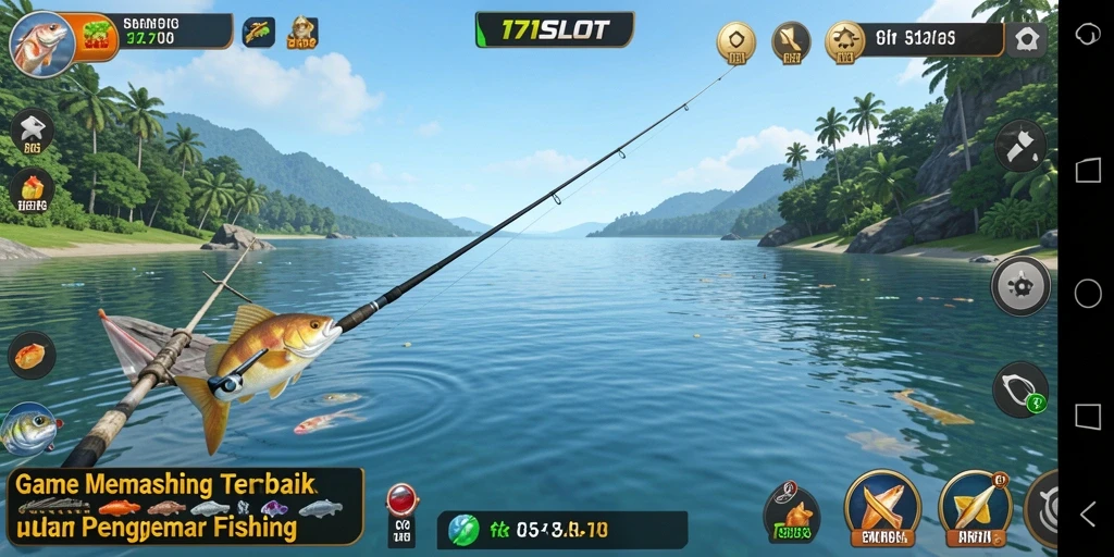 Screenshot gameplay 171SLOT menampilkan aksi memancing yang seru.