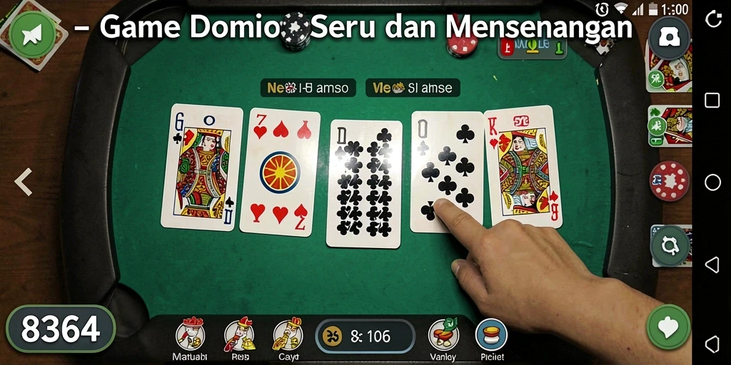 Screenshot dari gameplay seru game Domino 8364.