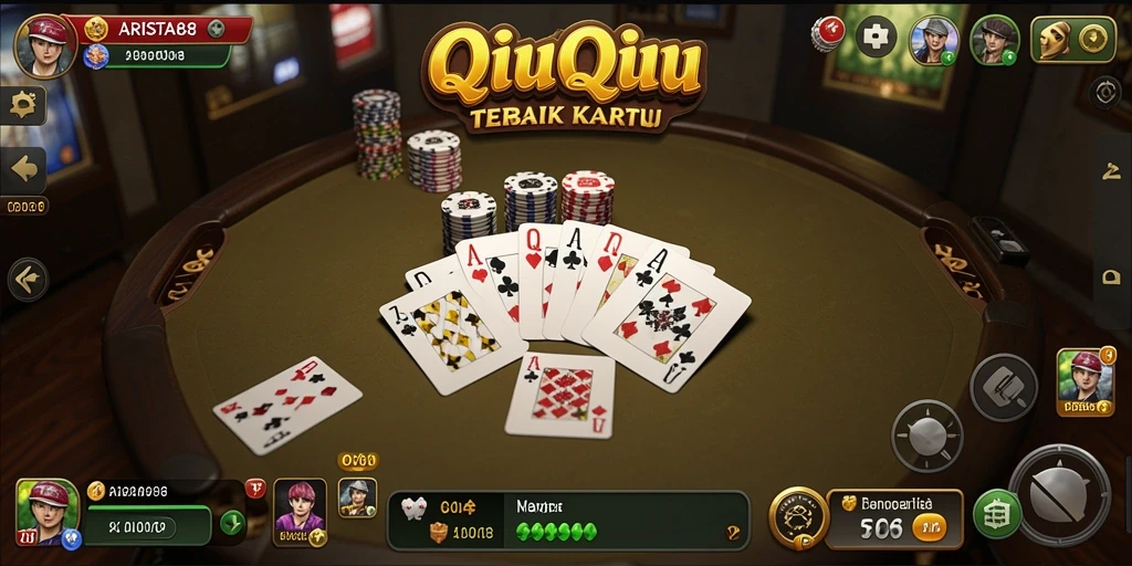 Screenshot ARISTA88 menampilkan permainan QiuQiu yang seru dan interaktif.