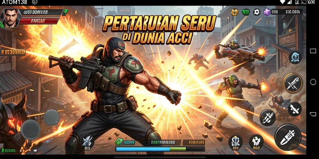 Screenshot gameplay ATOM138 yang penuh aksi dan seru.