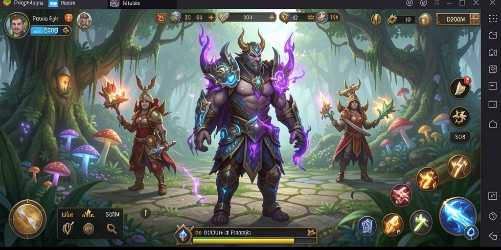Tampilan gameplay D200M yang memukau dalam petualangan RPG.