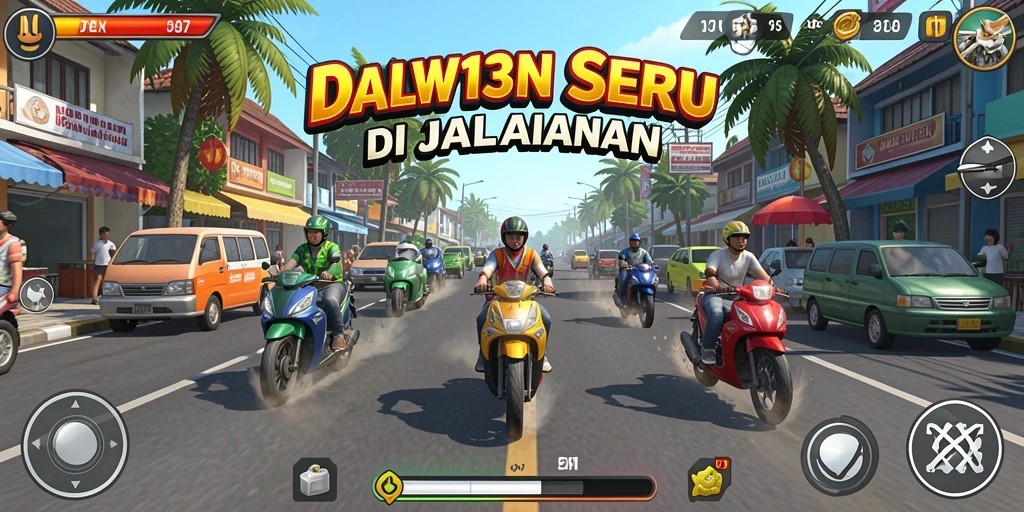Screenshot gameplay DEWI138 menunjukkan kisah balapan yang mendebarkan.