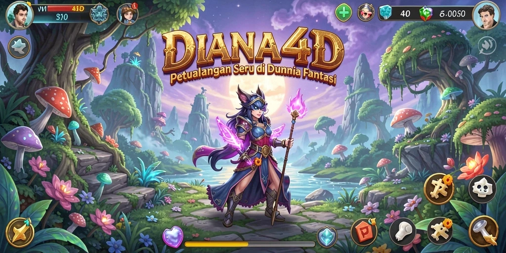 Tampilan gameplay DIANA4D yang mengasyikkan dan penuh warna.
