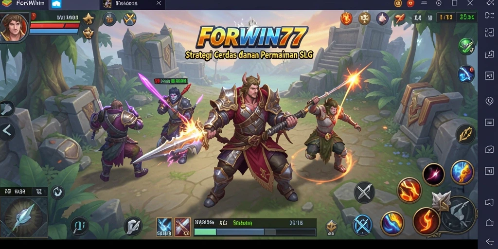 Screenshot gameplay FORWIN77 menampilkan aksi strategi yang mendebarkan.