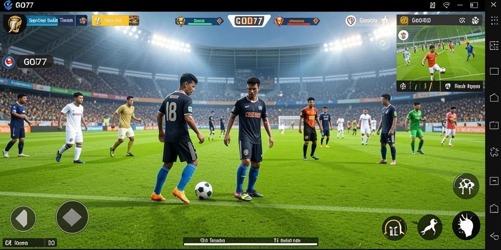 Screenshot gameplay <strong>GOD77</strong> yang menunjukkan aksi seru di lapangan.