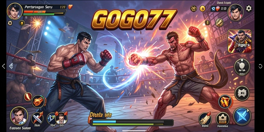 Gambar tampilan gameplay GOGO77 yang intens dan mendebarkan.