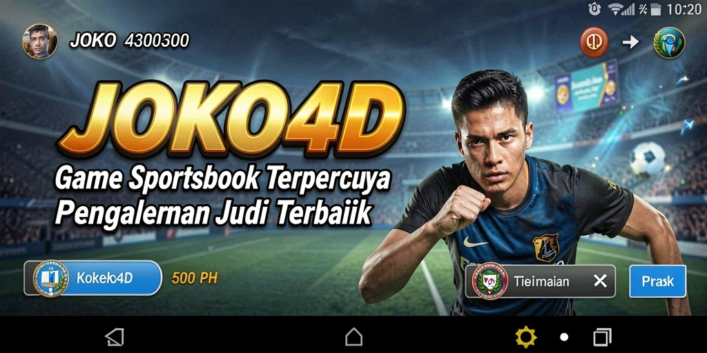 Tangkapan layar gameplay JOKO4D menampilkan pengalaman taruhan olahraga yang menarik.