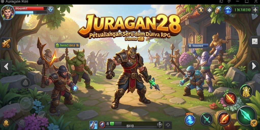 Screenshot gameplay dari JURAGAN28 menunjukkan aksi pertarungan yang menegangkan.