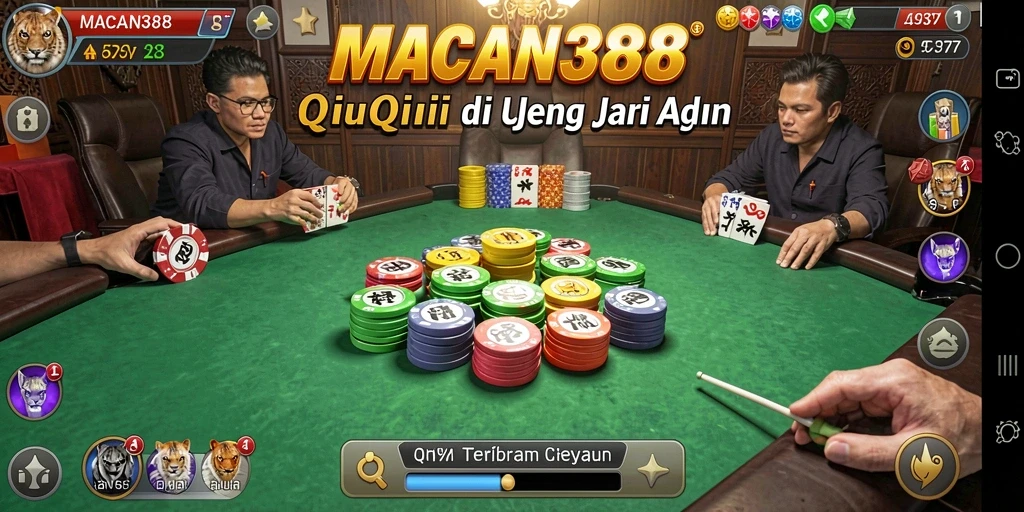 Tampilan gameplay QiuQiu yang mendebarkan di MACAN388.