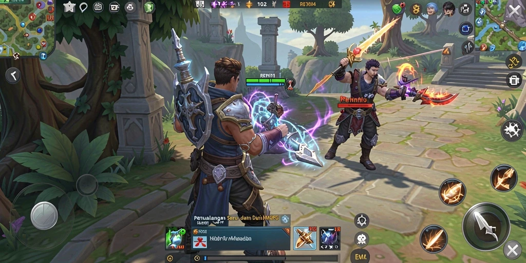 Tampak seru dan mendebarkan dalam aksi MMORPG.