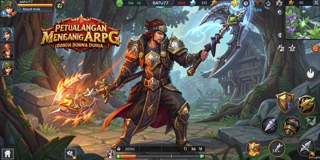 Tampilan gameplay menegangkan dalam dunia ARPG yang luas.