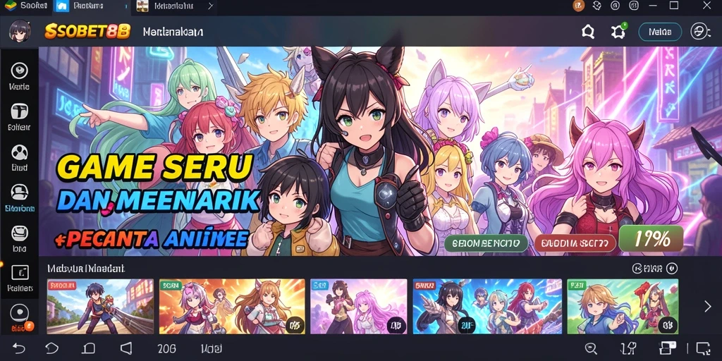 Tampilan gameplay seru dengan karakter Anime ikonik dalam SOBET88.