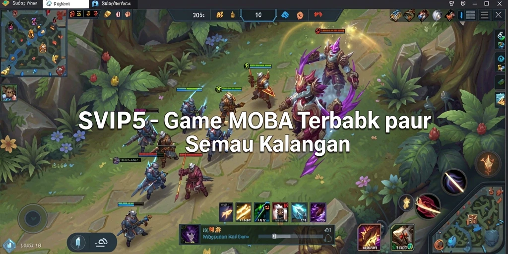 Gameplay seru di SVIP5 dengan aksi MOBA terbaik.